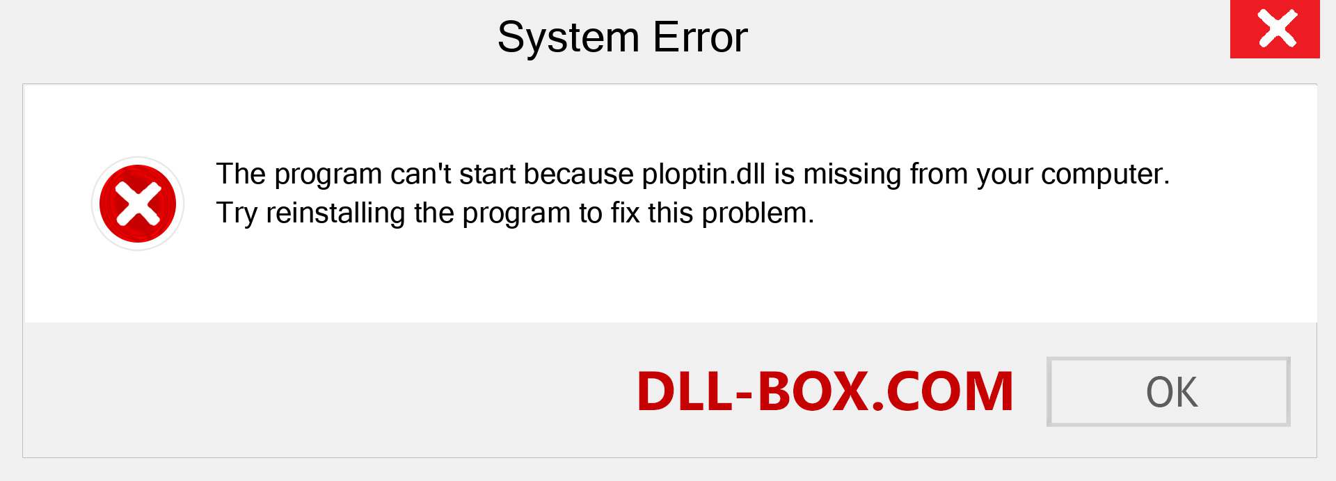  ploptin.dll file is missing?. Download for Windows 7, 8, 10 - Fix  ploptin dll Missing Error on Windows, photos, images
